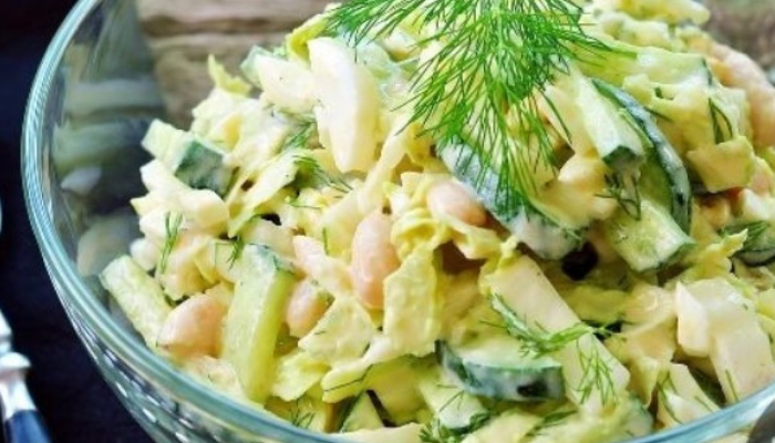 Салат с морепродуктами и пекинской капустой рецепт с фото пошагово