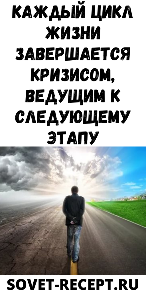 Каждый цикл жизни завершается кризисом, ведущим к следующему этапу