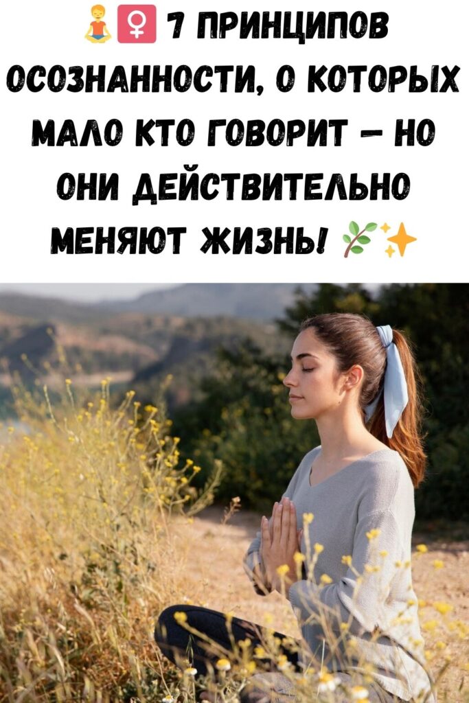 Малоизвестные принципы осознанности, которые способны перевернуть жизнь