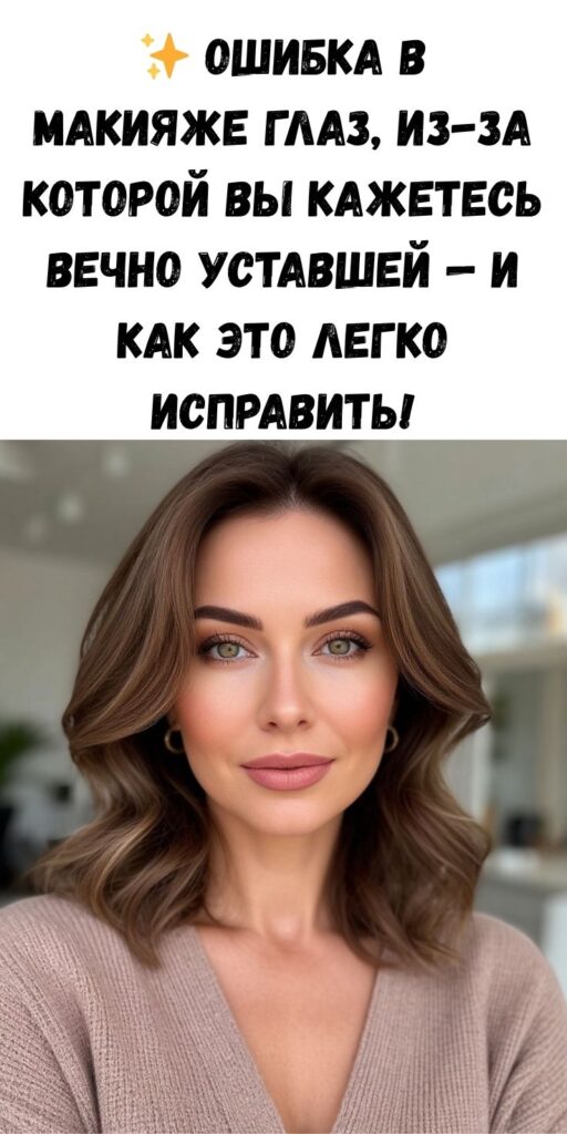✨ Ошибка в макияже глаз, из-за которой вы кажетесь вечно уставшей — и как это легко исправить!