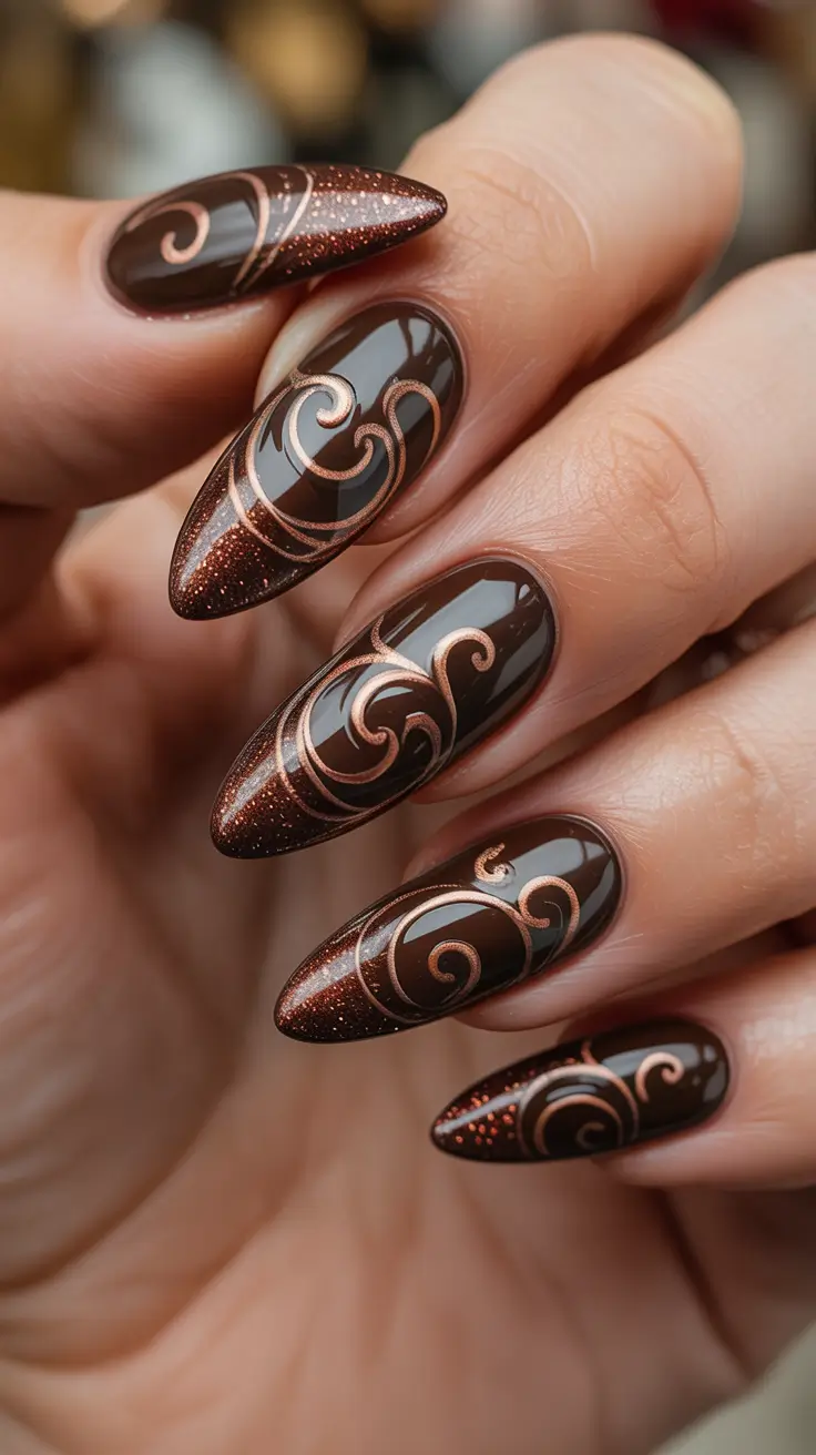 25 модных коричневых осенних маникюров, которые переосмысливают осенний шик