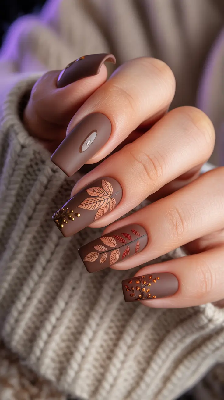 25 модных коричневых осенних маникюров, которые переосмысливают осенний шик