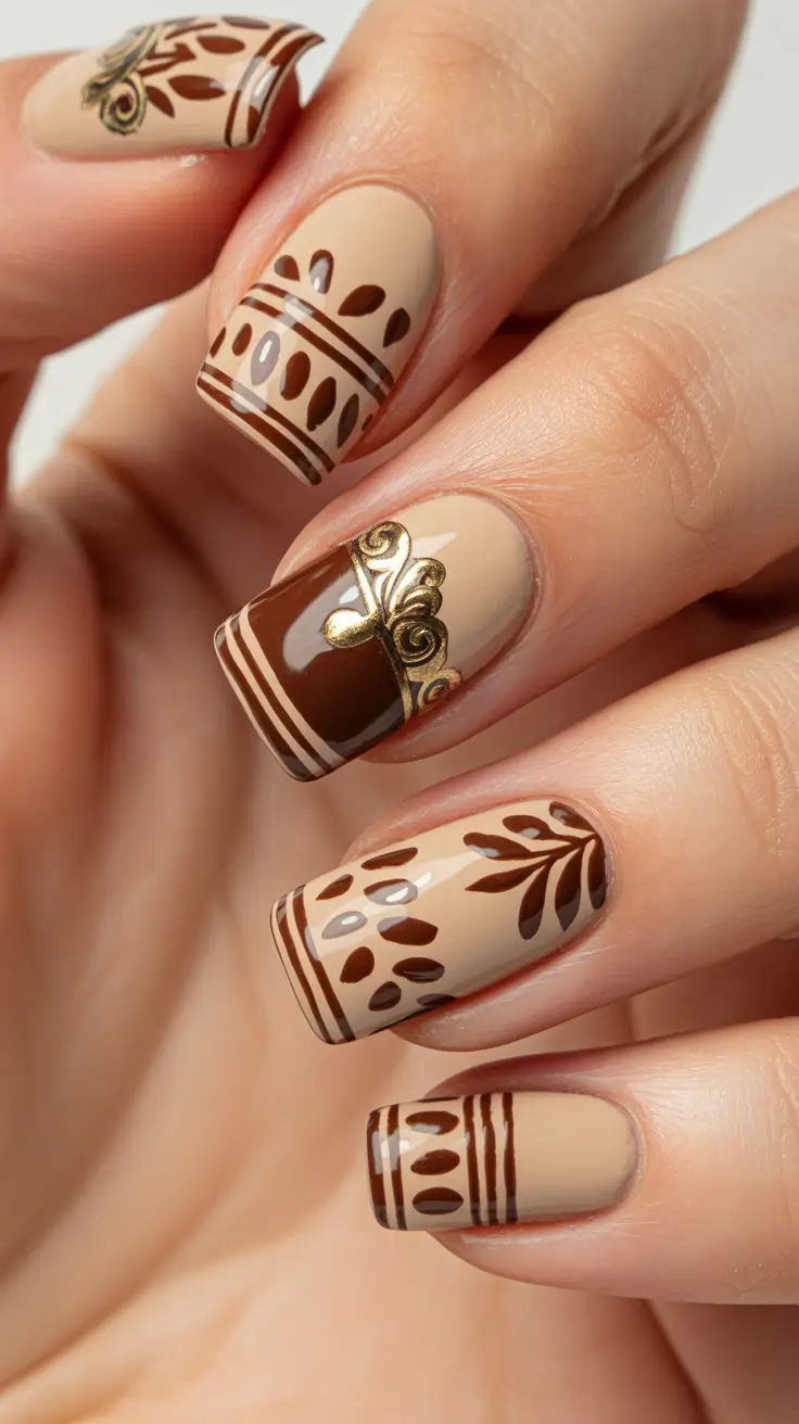 25 модных коричневых осенних маникюров, которые переосмысливают осенний шик