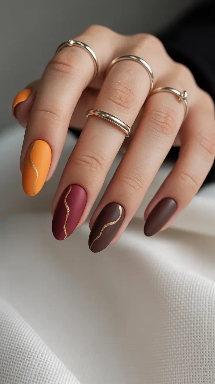 22 стильных осенних дизайна ногтей в форме овала 22 стильных осенних дизайна ногтей в форме овала