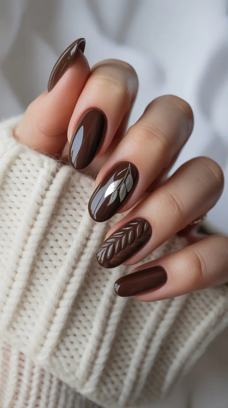 25 модных коричневых осенних маникюров, которые переосмысливают осенний шик