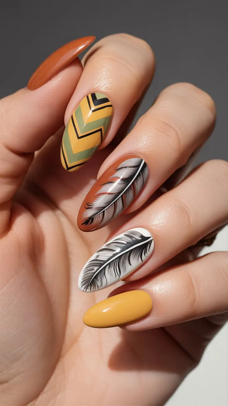 22 стильных осенних дизайна ногтей в форме овала 22 стильных осенних дизайна ногтей в форме овала