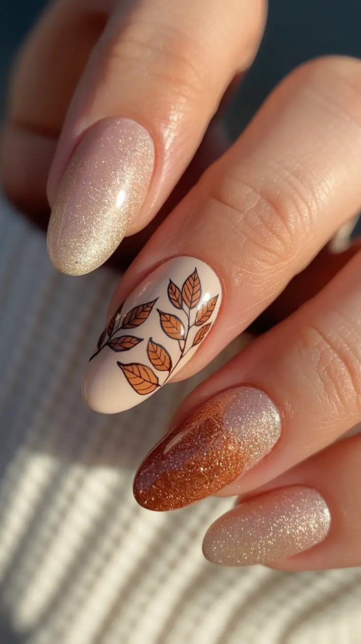 22 стильных осенних дизайна ногтей в форме овала 22 стильных осенних дизайна ногтей в форме овала