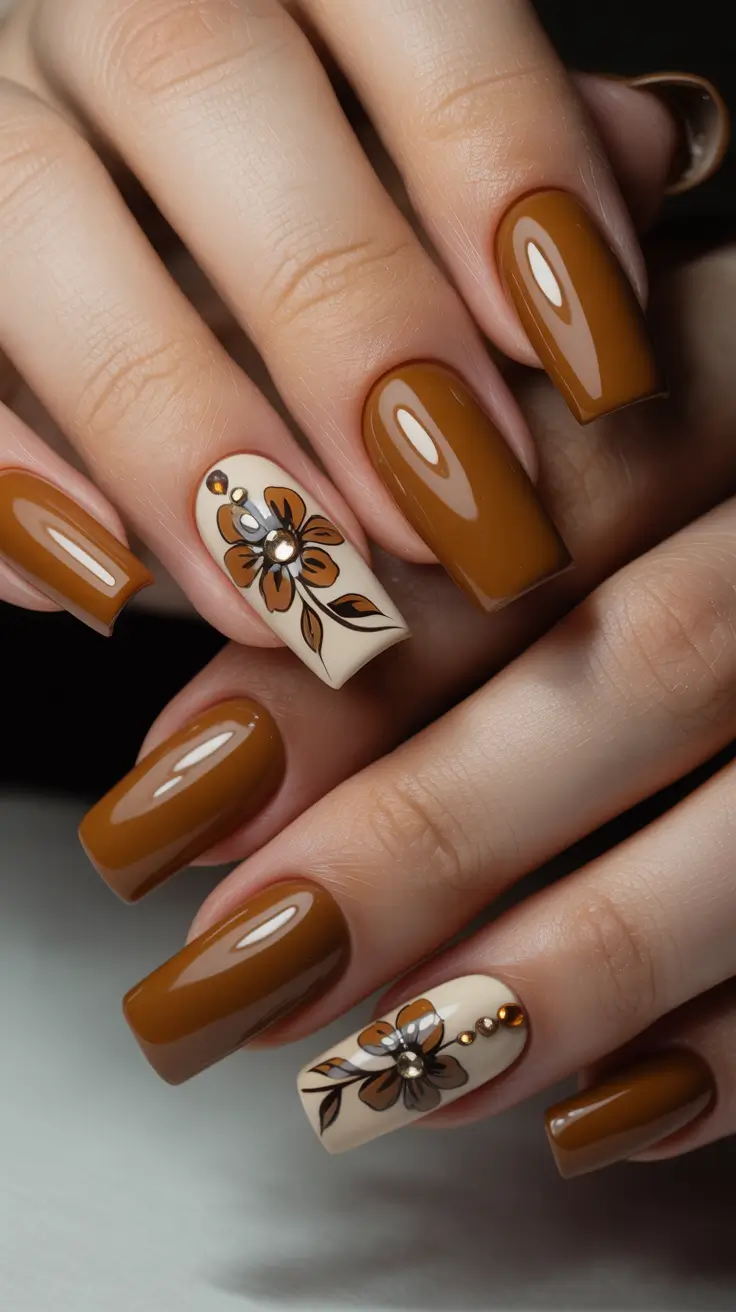 25 модных коричневых осенних маникюров, которые переосмысливают осенний шик