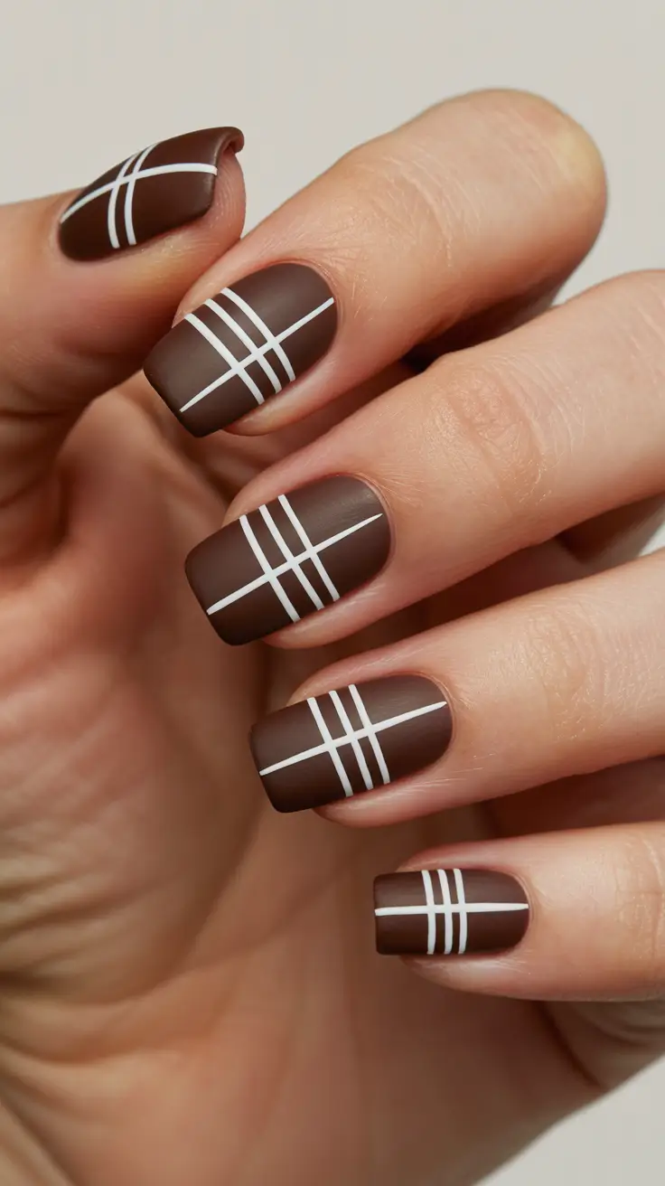25 модных коричневых осенних маникюров, которые переосмысливают осенний шик