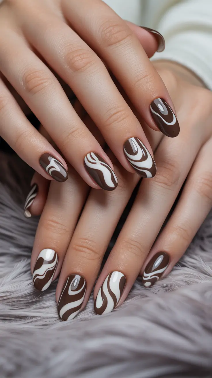 22 стильных осенних дизайна ногтей в форме овала 22 стильных осенних дизайна ногтей в форме овала