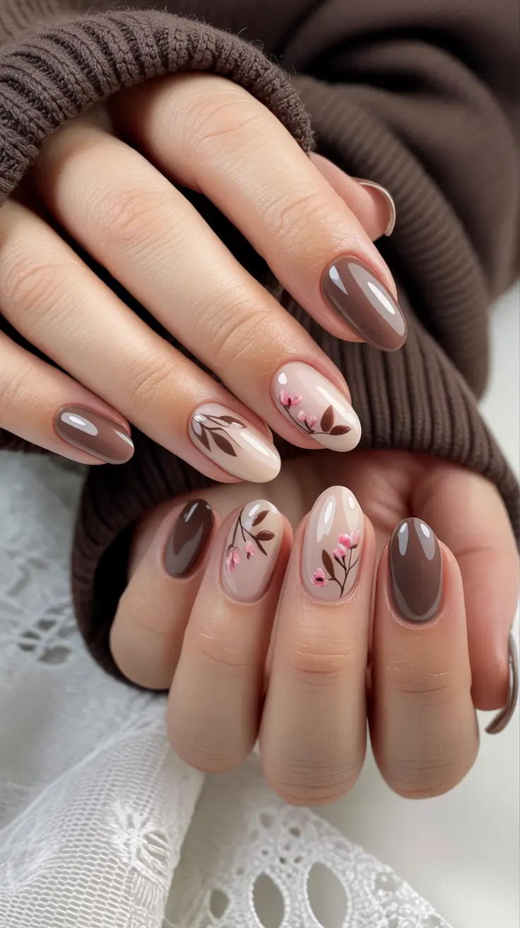 25 модных коричневых осенних маникюров, которые переосмысливают осенний шик