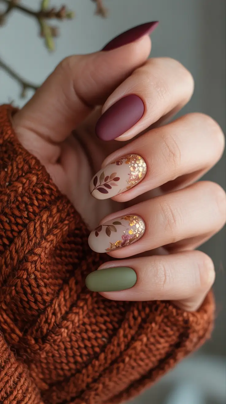 22 стильных осенних дизайна ногтей в форме овала 22 стильных осенних дизайна ногтей в форме овала