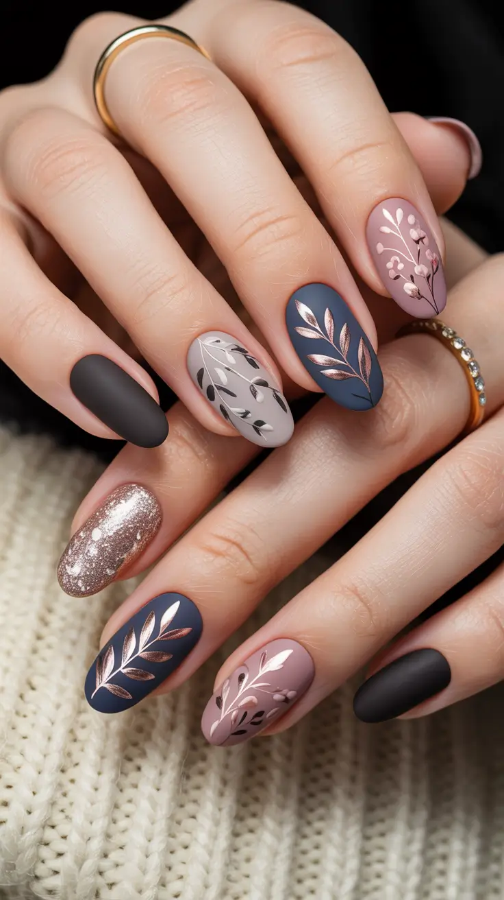 22 стильных осенних дизайна ногтей в форме овала 22 стильных осенних дизайна ногтей в форме овала