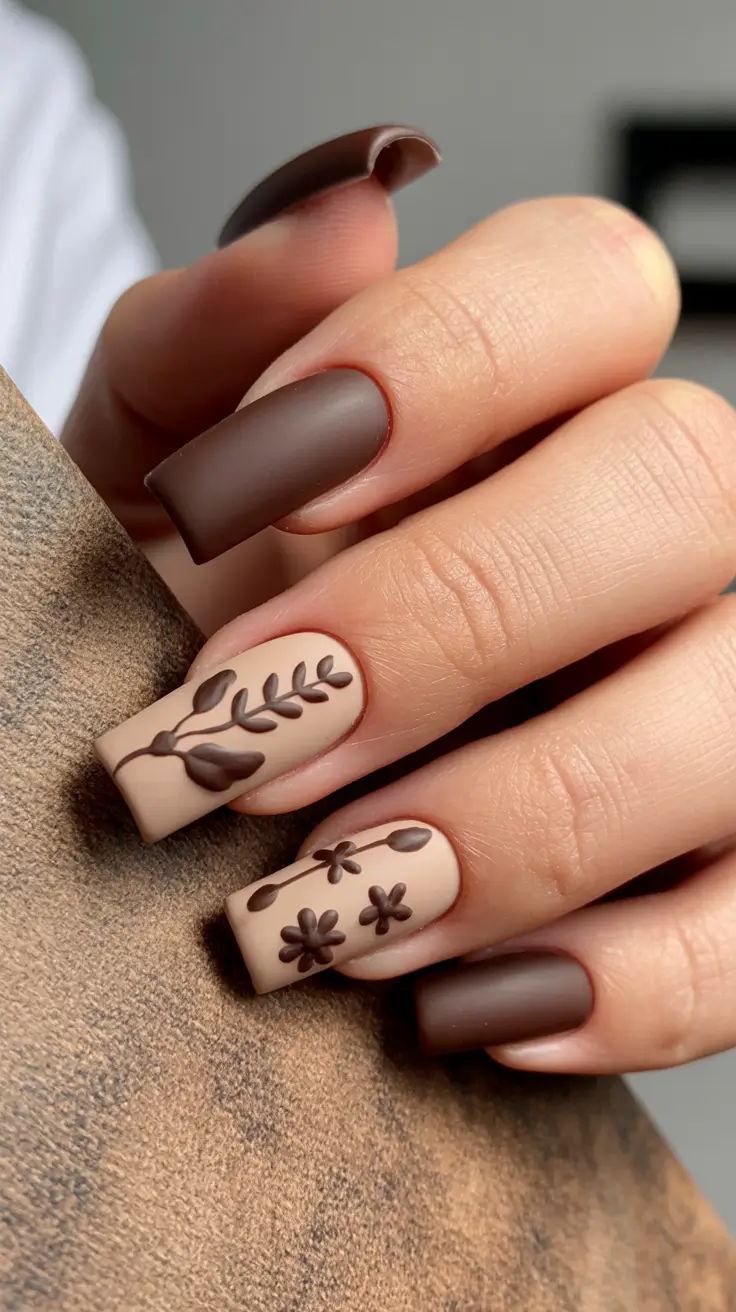 25 модных коричневых осенних маникюров, которые переосмысливают осенний шик
