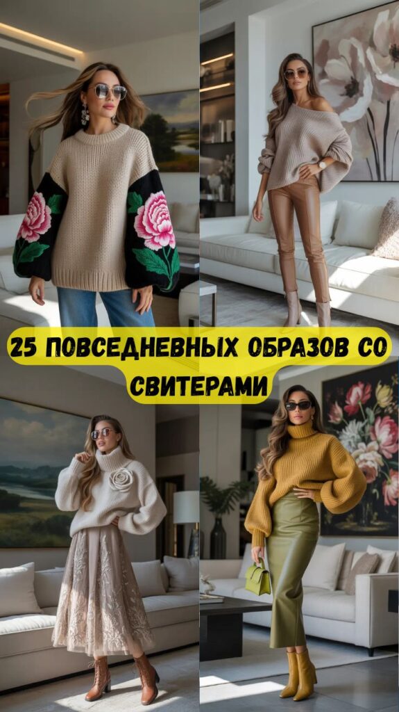 25 повседневных образов со свитерами в 2026 году: простые и стильные идеи для уютного повседневного образа 25 повседневных образов со свитерами в 2026 году: простые и стильные идеи для уютного повседневного образа