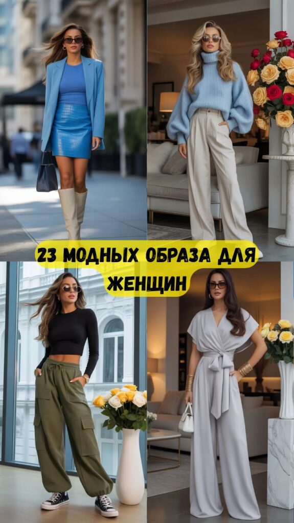23 модных образа для женщин: современные, элегантные и уверенные в себе образы, которые стоит примерить в этом году