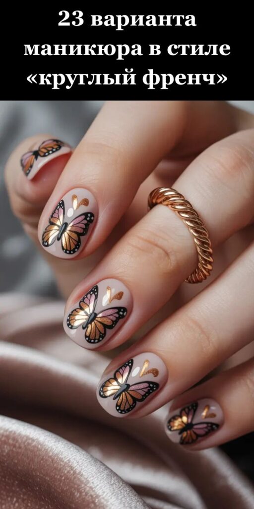 23 варианта маникюра в стиле «круглый френч» 23 варианта маникюра в стиле «круглый френч»