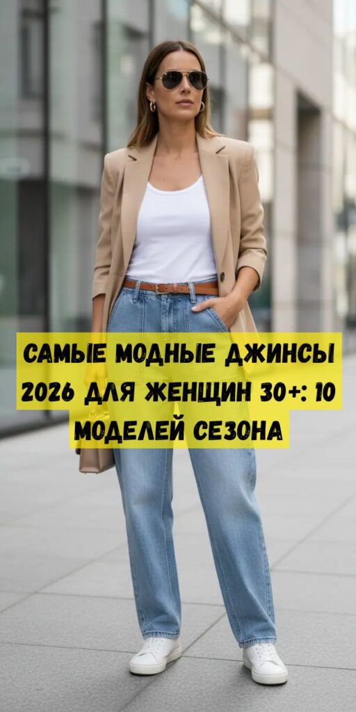 Самые модные джинсы 2026 для женщин 30+: 10 моделей сезона