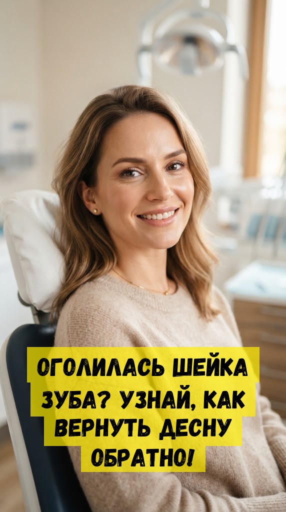 Оголилась шейка зуба? Узнай, как вернуть десну обратно!