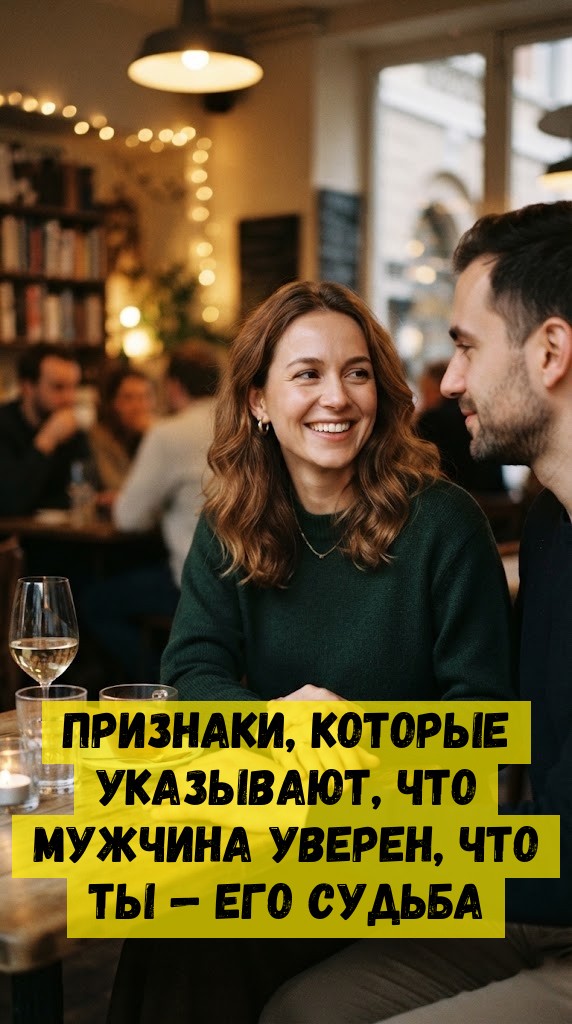 ПРИЗНАКИ, КОТОРЫЕ УКАЗЫВАЮТ, ЧТО МУЖЧИНА УВЕРЕН, ЧТО ТЫ &mdash; ЕГО СУДЬБА